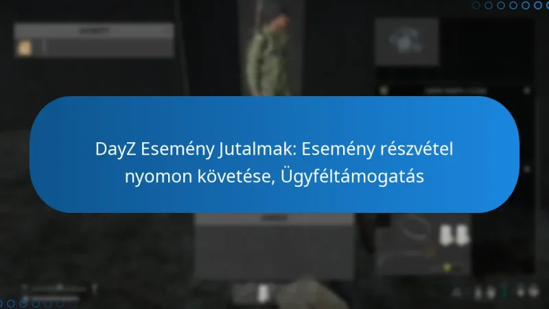 DayZ Esemény Jutalmak: Esemény részvétel nyomon követése, Ügyféltámogatás