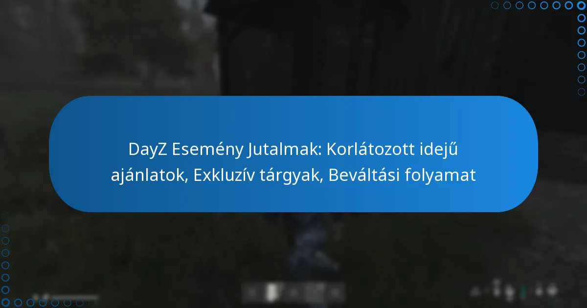DayZ Esemény Jutalmak: Korlátozott idejű ajánlatok, Exkluzív tárgyak, Beváltási folyamat